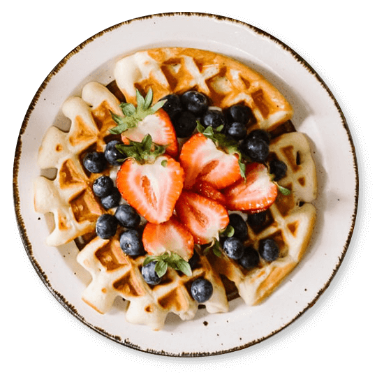 Contact Plate Of Cookie With Strawberry